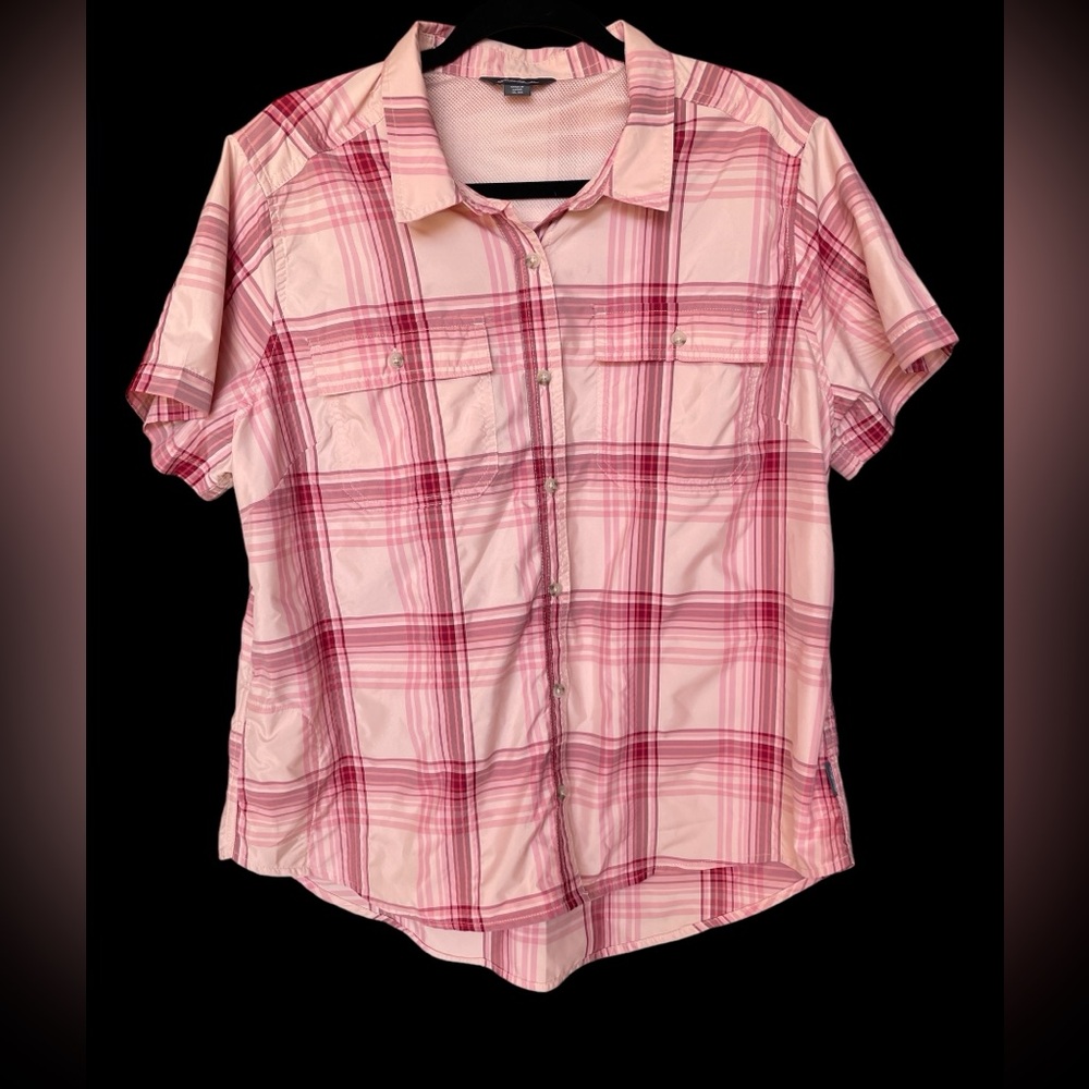 Eddie Bauer Pink Plaid Shirt